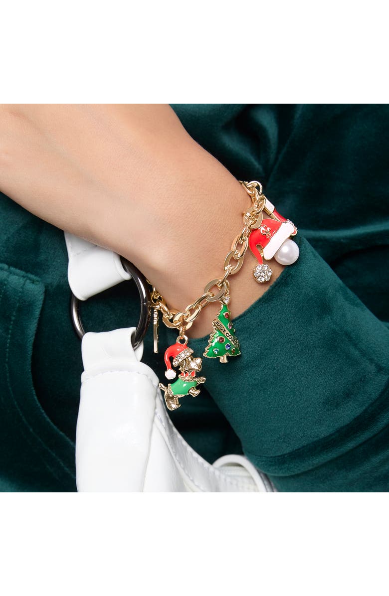 Juicy Couture Christmas Charm Bracelet, 7.5", Alternate, color, Multi