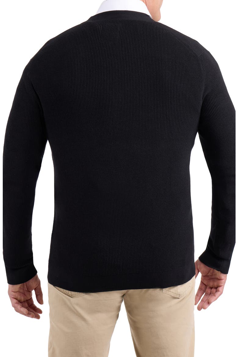 V-Neck Sweater Cardigan, Alternate, color, BLACK