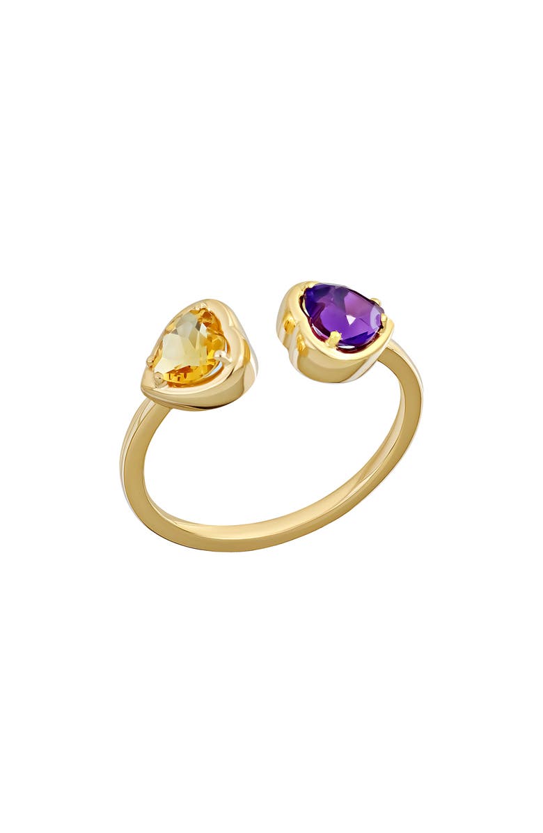 Bony Levy 14K Gold Citrine & Amethyst Open Ring, Main, color, 