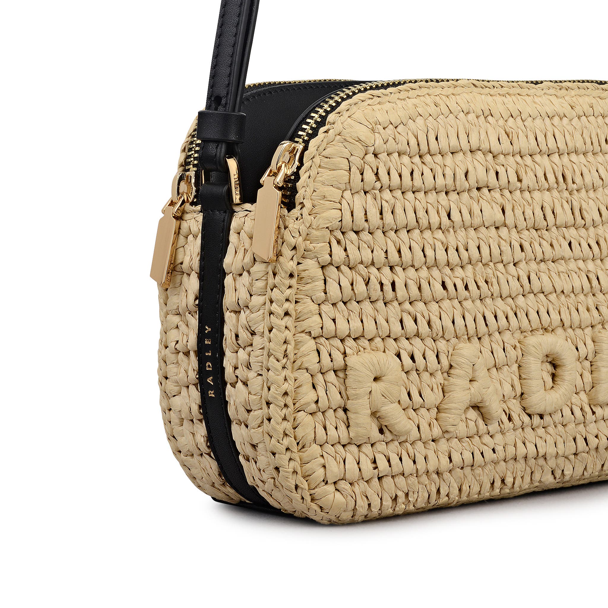 Radley Dukes Place - Raffia Medium Ziptop Crossbody Bag, Alternate, color, Natural
