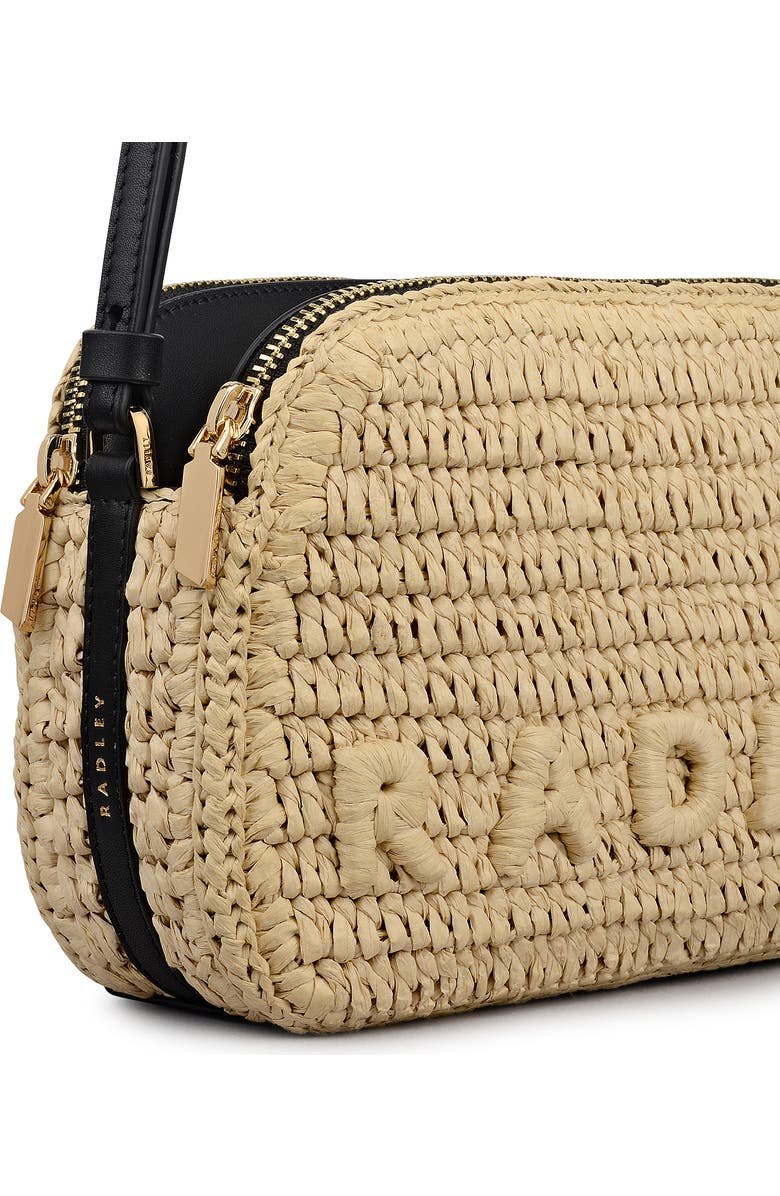 Radley Dukes Place - Raffia Medium Ziptop Crossbody Bag, Alternate, color, Natural