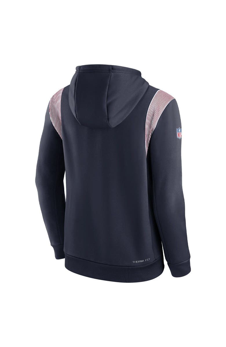 Nike Men's Nike Navy Houston Texans Sideline Athletic Stack Performance Pullover Hoodie, Alternate, color, Navy