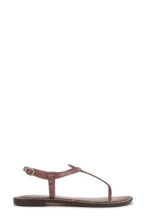 Sam Edelman Gigi T-strap Sandal In Burgundy