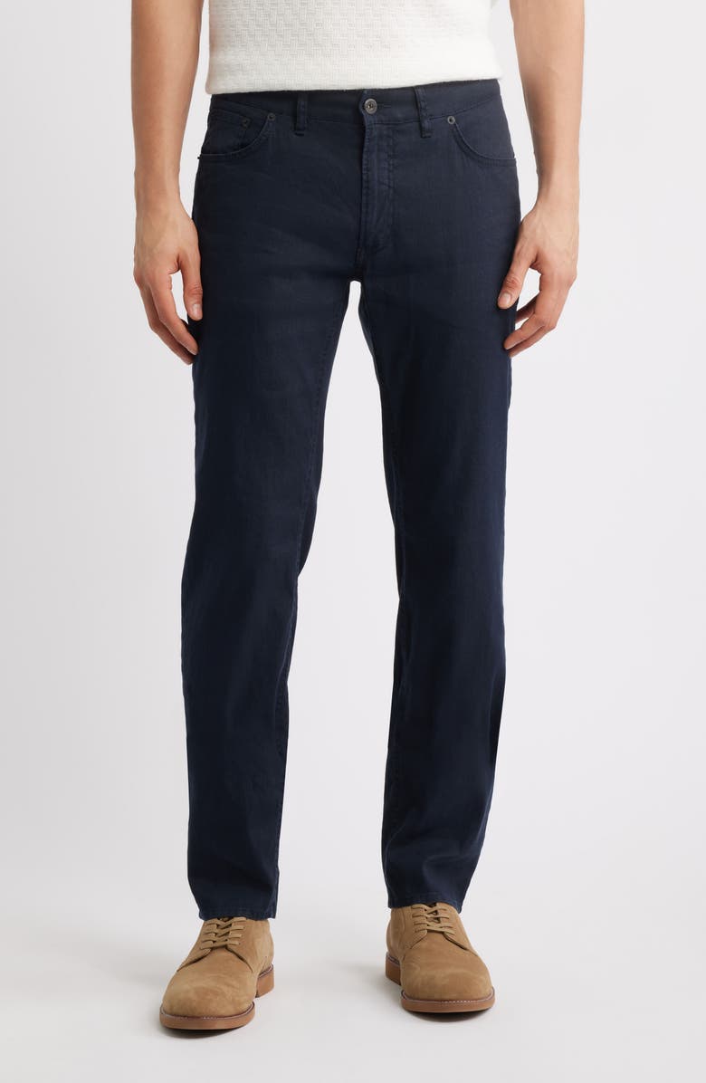 Brax Chuck Modern Fit Linen & Cotton Pants, Main, color, Navy