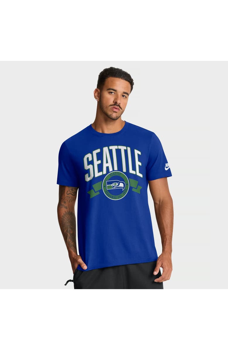 Nike Men's Nike Royal Seattle Seahawks Rewind Front and Back Hit Essential T-Shirt, Main, color, Royal