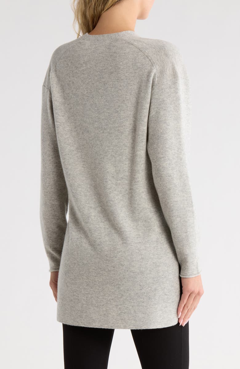 Theory Wool & Cashmere Long Cardigan, Alternate, color, Light Grey Melange