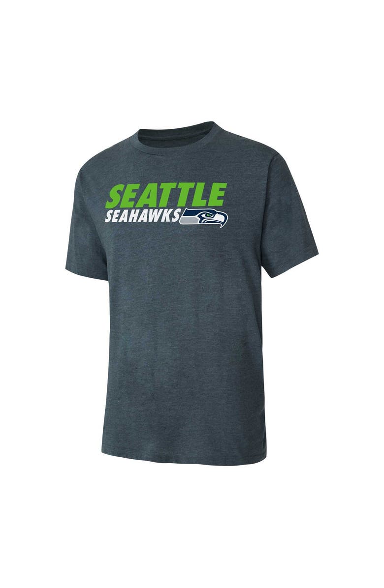 CONCEPTS SPORT Men's Concepts Sport Navy/Charcoal Seattle Seahawks Meter T-Shirt & Shorts Sleep Set, Alternate, color, 