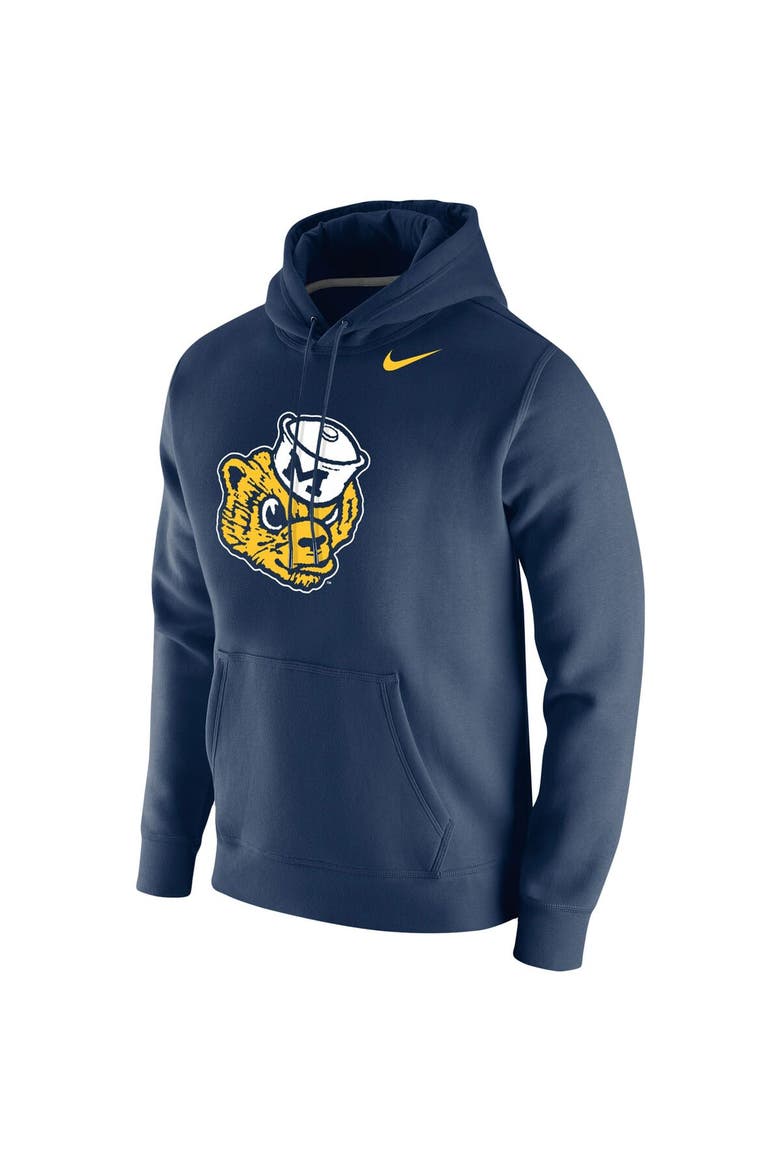 Men's Nike Navy Michigan Wolverines Vintage Sailor Hat Wolverine Hoodie, Alternate, color, Navy