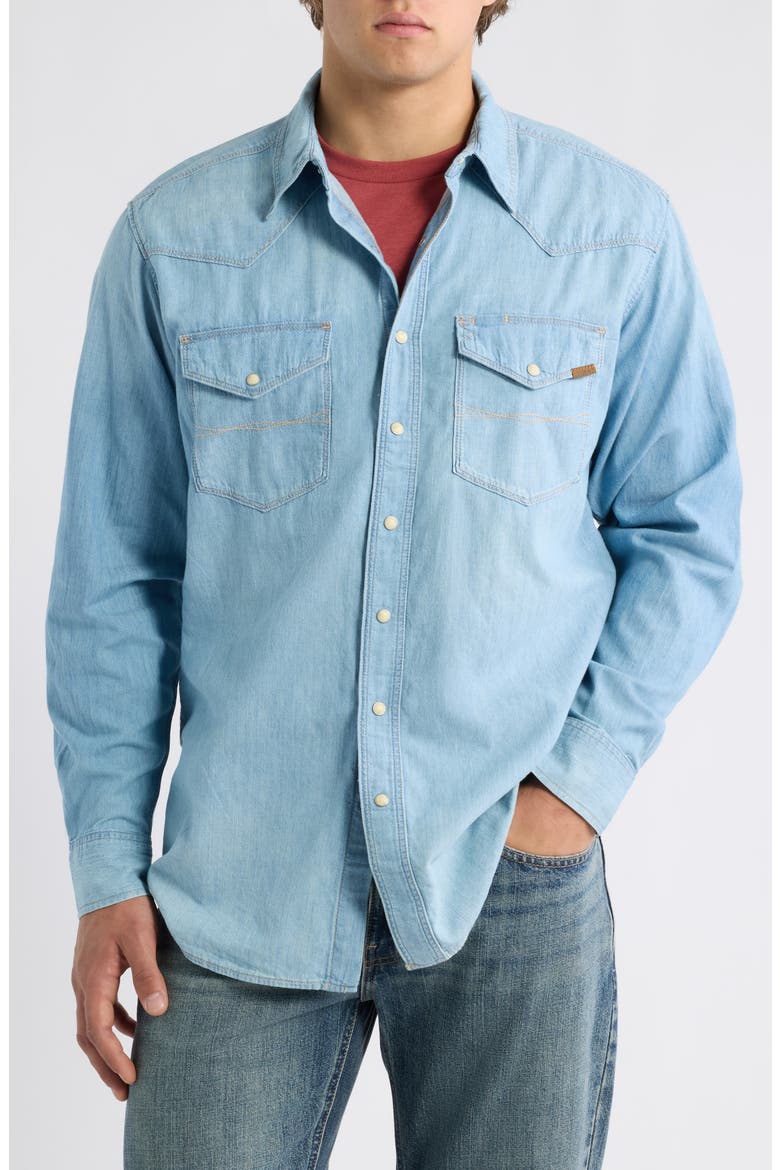 Classic Cowboy Long Sleeve Denim Shirt, Main, color, BRODY