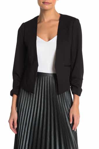 Amanda & Chelsea Pique Cropped Blazer
