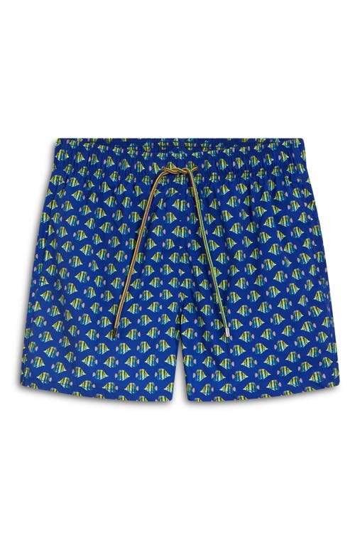 Bugatchi Archer Fish Print Swim Trunks