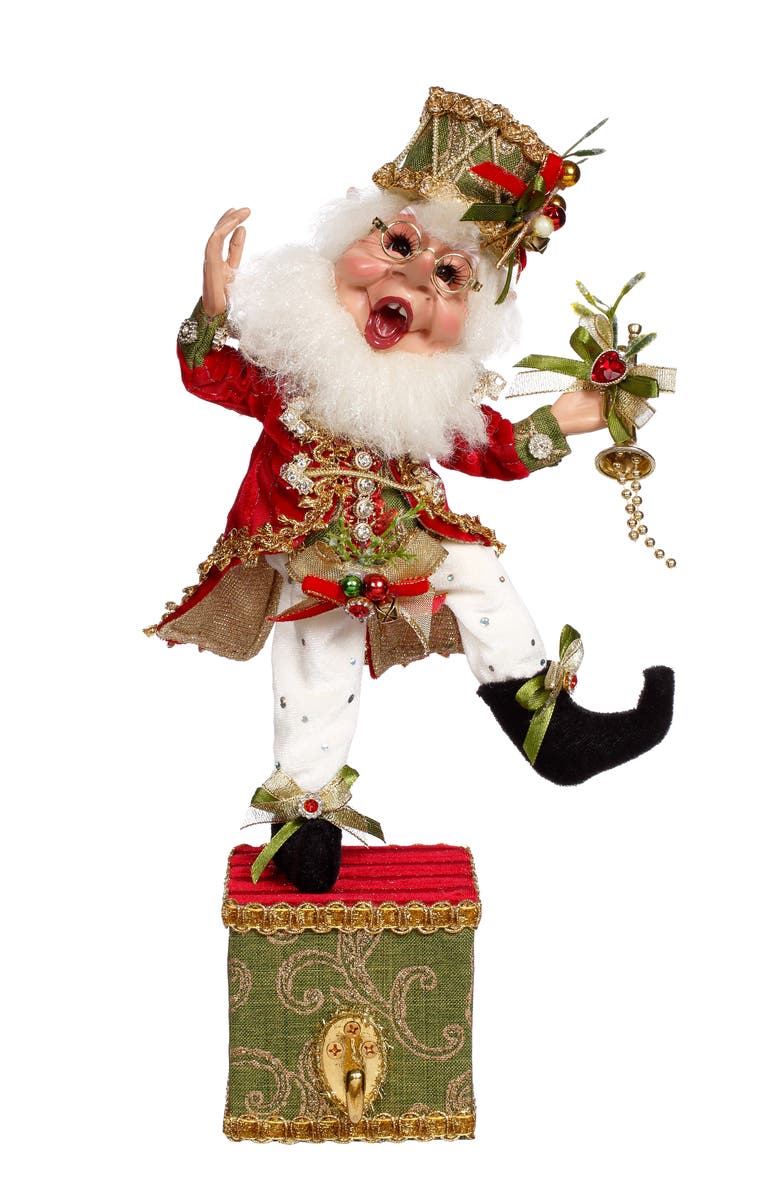 Mark Roberts Joyful Elf Stocking Holder, Main, color, Red