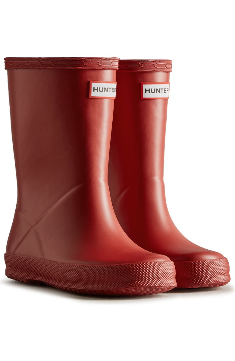 Hunter Kids' First Classic Rain Boot, Main, color, Military Red