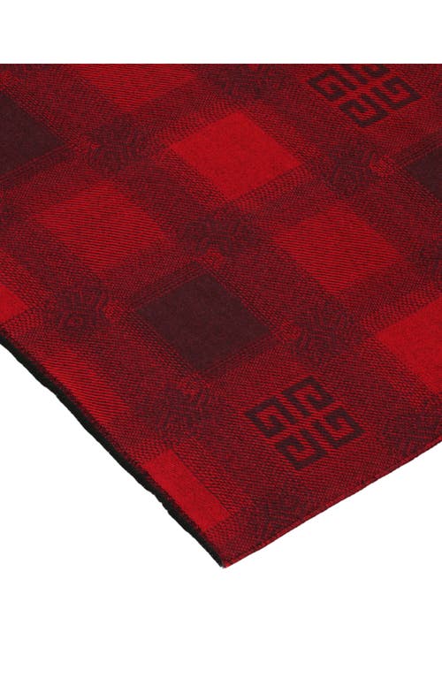 Givenchy Collegial Bonded Wool Scarf In Red