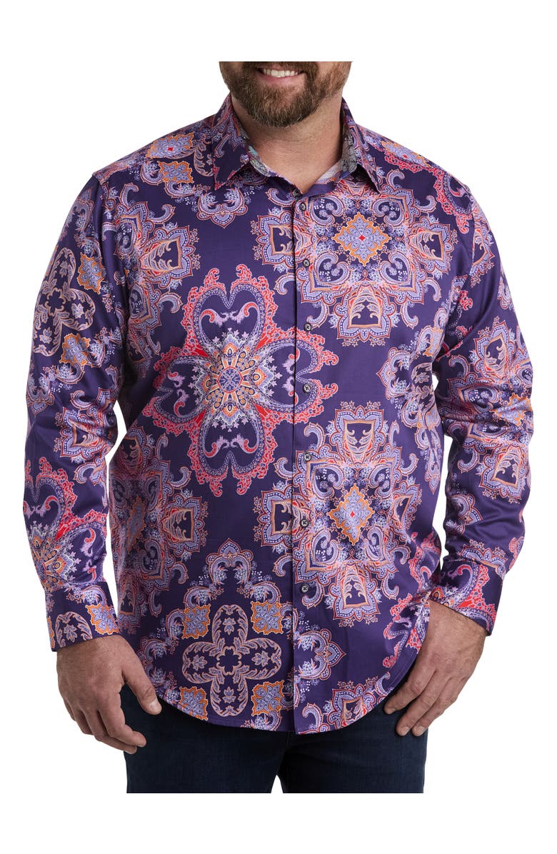 Robert Graham Big & Tall Casino Royale Sport Shirt, Alternate, color, 