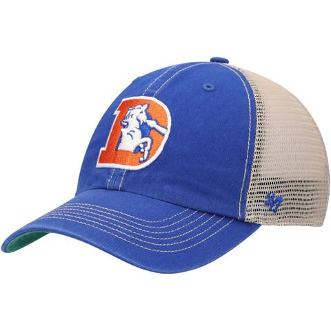 Men's '47 Royal/Natural Denver Broncos Legacy Trawler Trucker Clean Up Snapback Hat