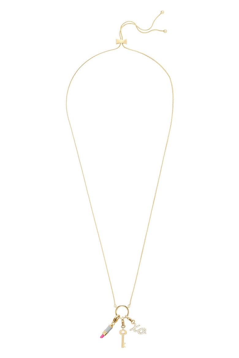 'how charming' charm necklace, Main, color, GOLD/ GOLD
