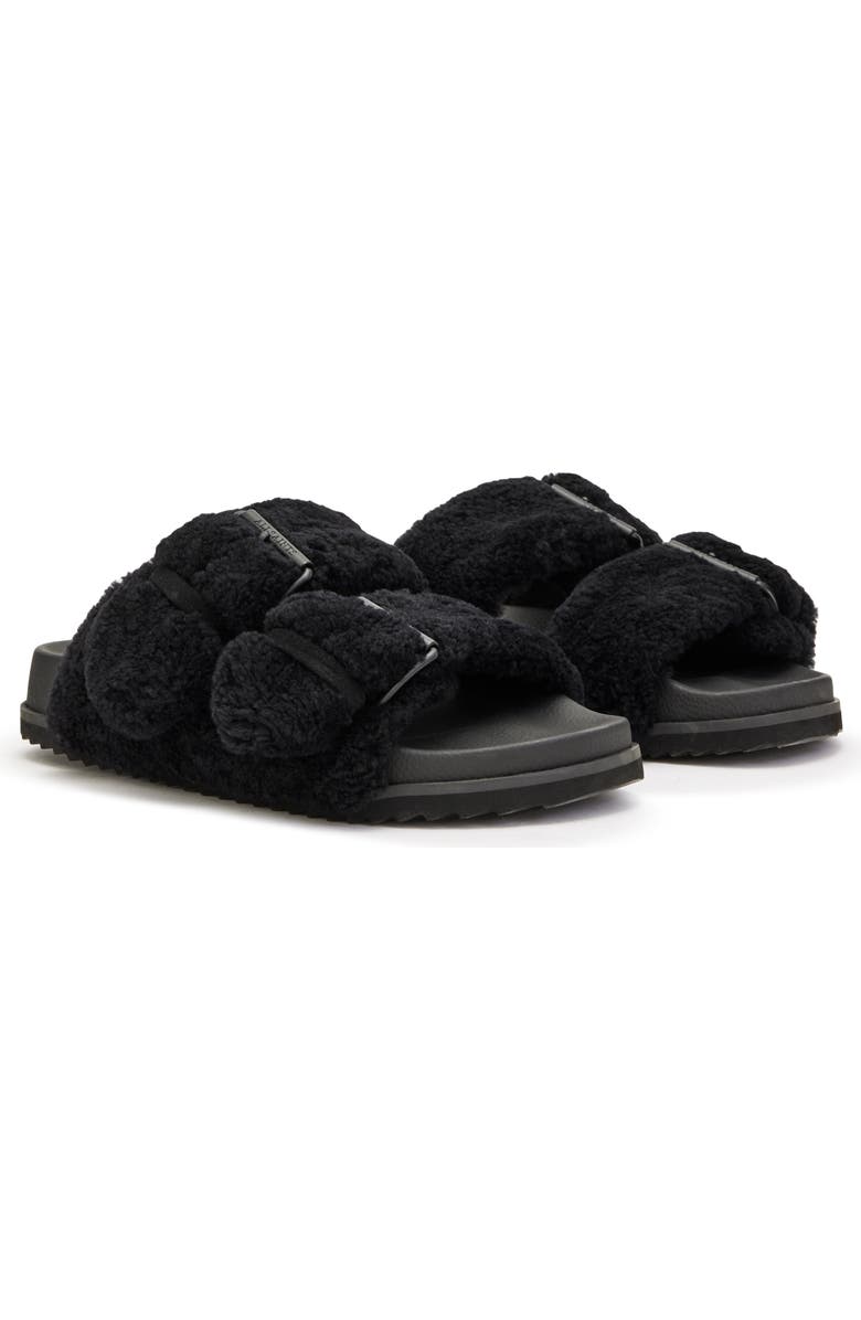 AllSaints Sian Genuine Shearling Sandal, Main, color,