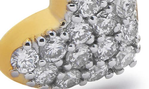 Monica Vinader Lab-created Diamond Heart Huggie Hoop Earrings