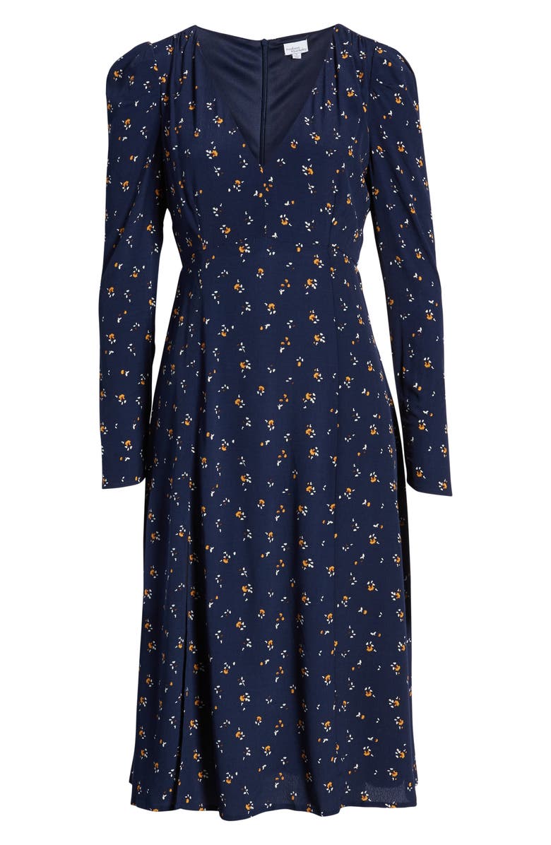 Madison & Berkeley Deep-V Midi Dress, Alternate, color, 