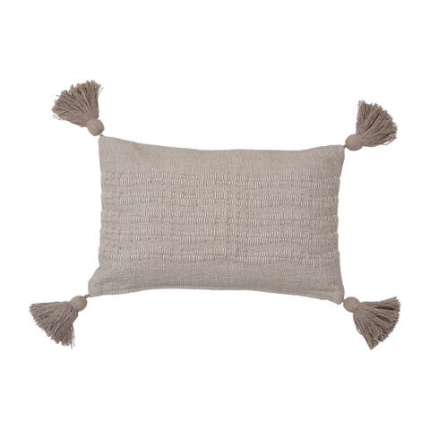 Hodges Woven Throw Pillow with Tassels