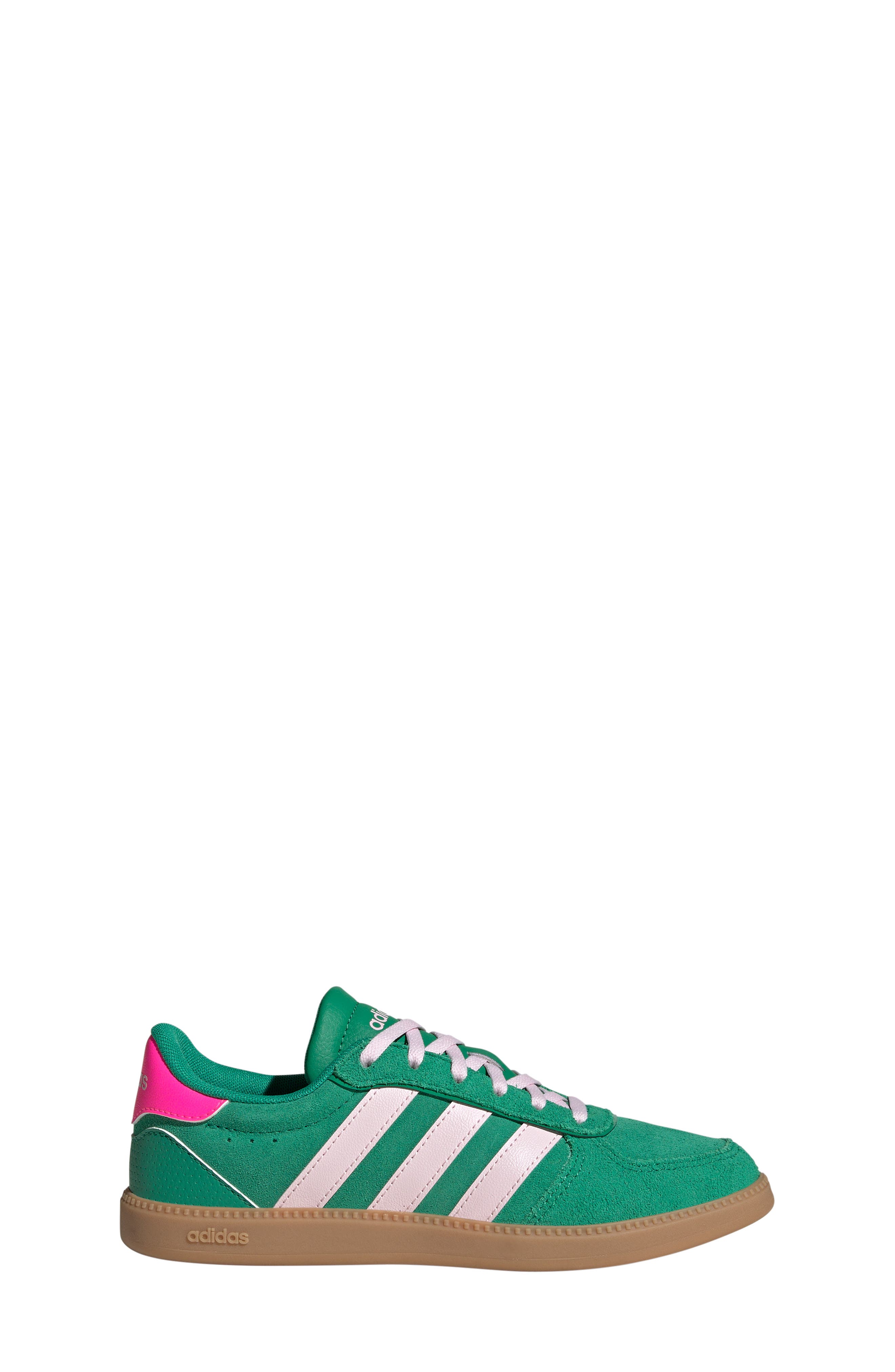 adidas Kids' Breaknet Sleek Sneaker, Alternate, color, Green/ Clear Pink/ Lucid Pink