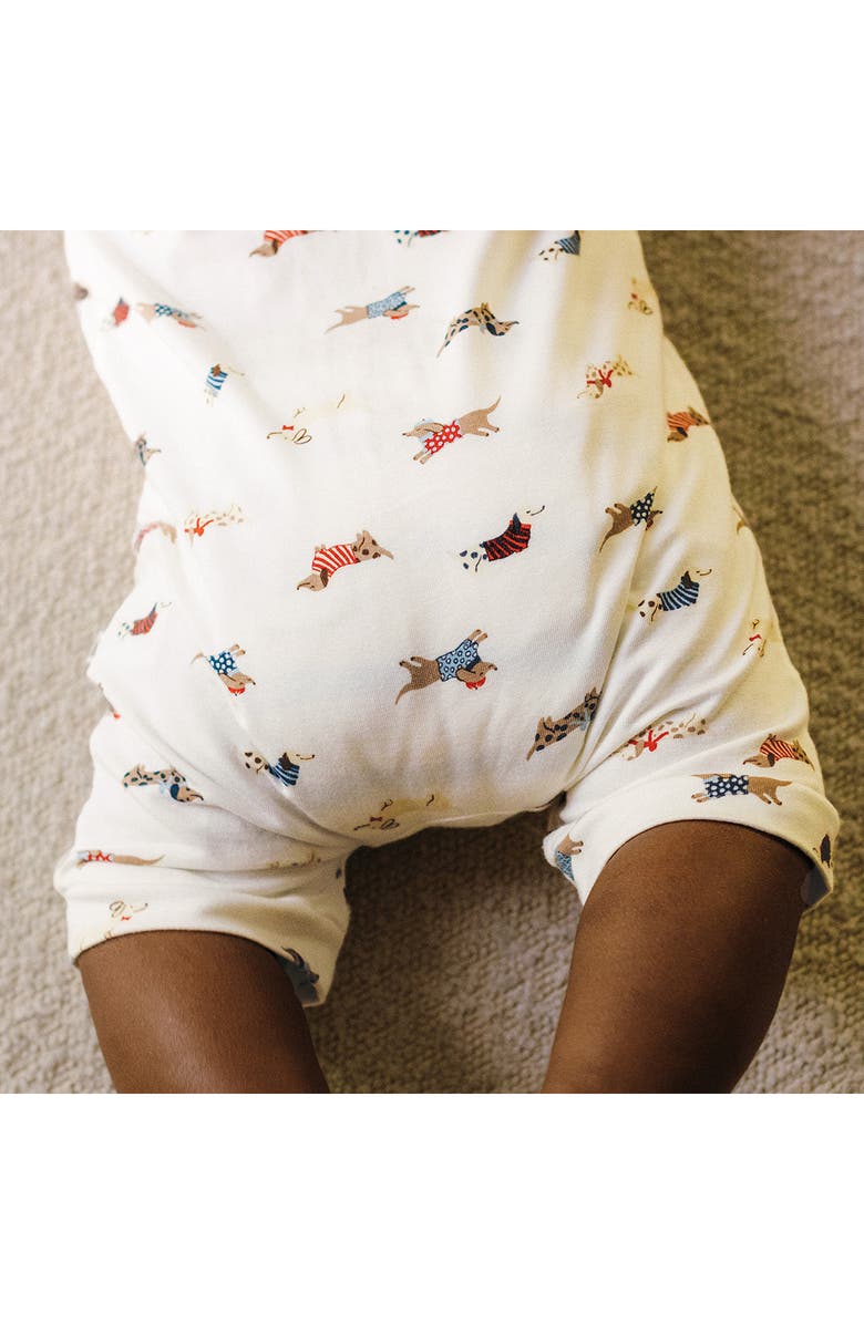 Kynd Baby Day or Night Short Sleeve Romper, Alternate, color, Dachshund