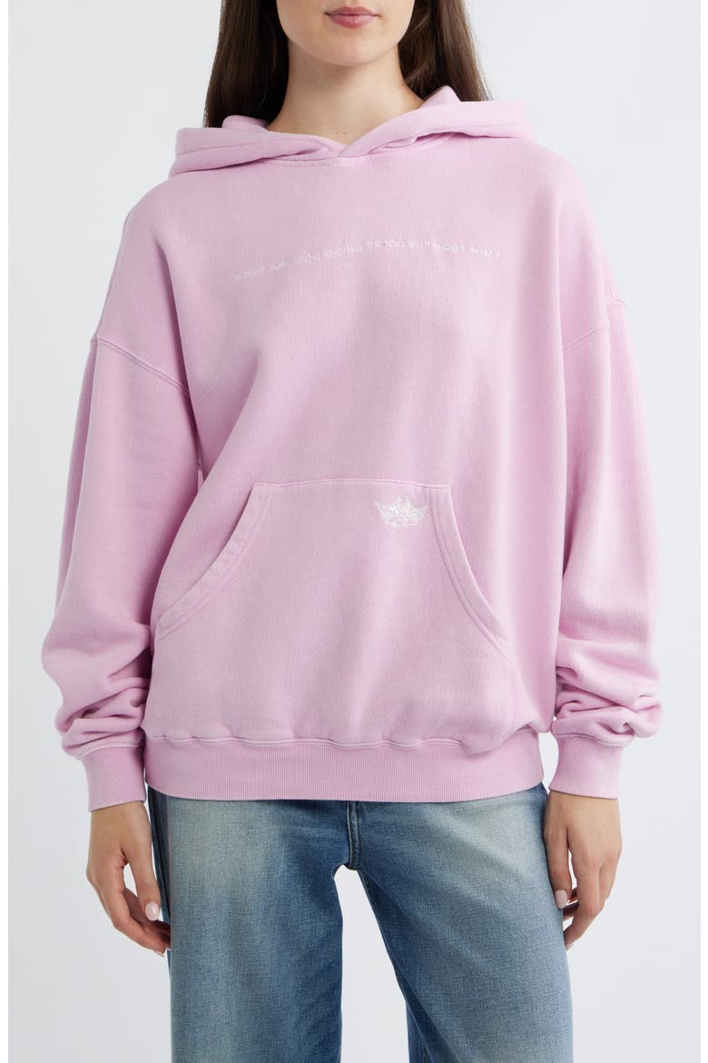 WAYGTDWH Graphic Racer Hoodie, Main, color, PINK