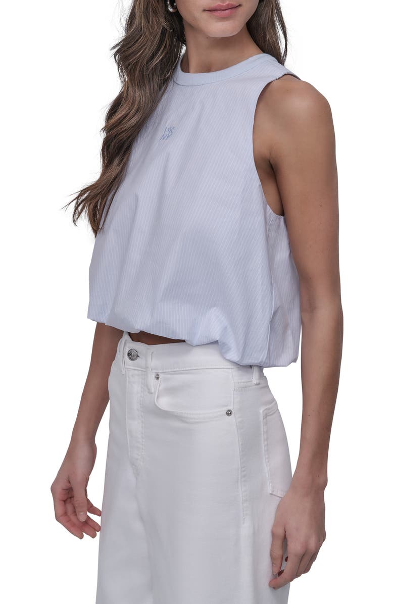 DKNY Jeans Poplin Sleeveless Top, Alternate, color, Harbor