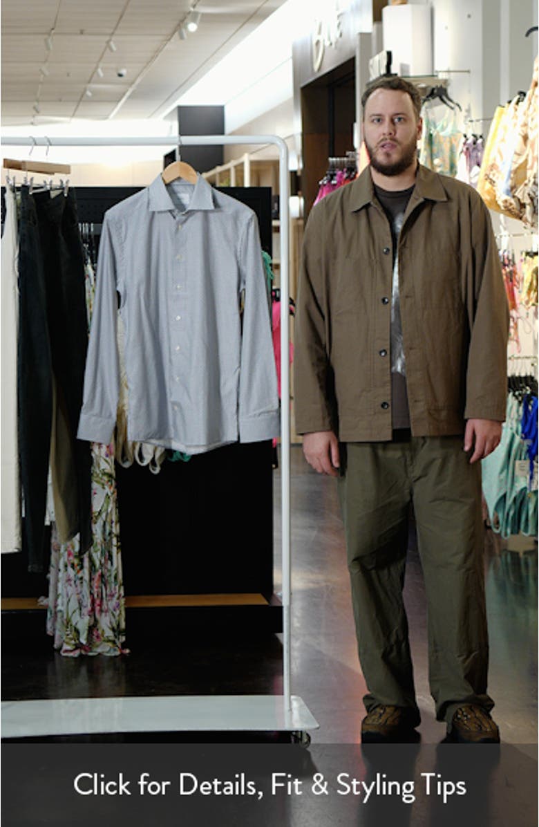 Slim Fit Micro Floral Print Shirt, sales video thumbnail