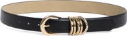 BCBG Crystal Accent Faux Leather Belt