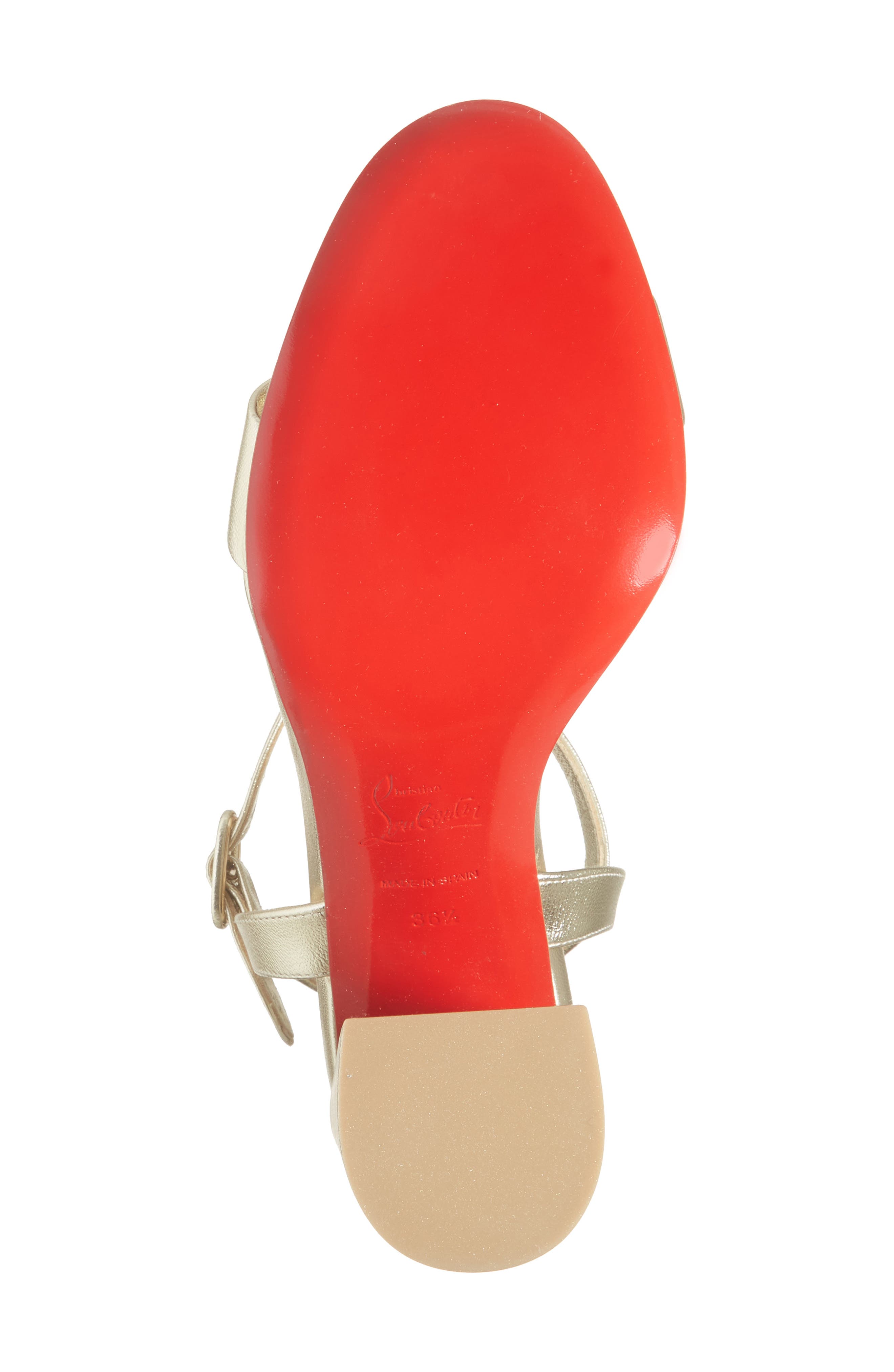 Christian Louboutin Miss Jane Sandal, Alternate, color, Platine/ Platine