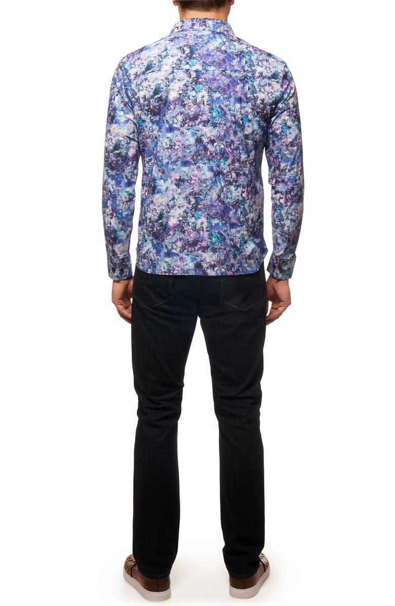 Robert Graham Mensa Print Performance Button-Up Shirt, Alternate, color,
