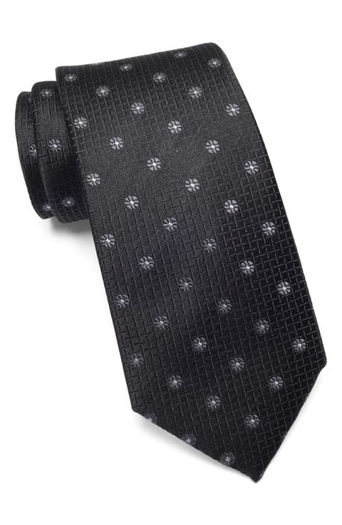 Medallion Jacquard Silk Tie