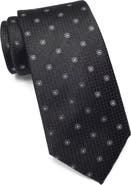 Duchamp Medallion Jacquard Silk Tie