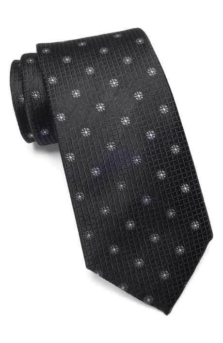 Duchamp Medallion Jacquard Silk Tie