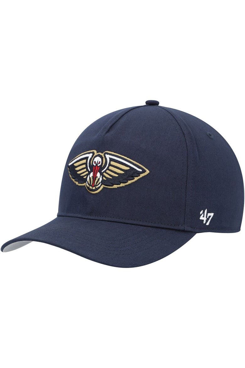 Men's '47 Navy New Orleans Pelicans Hitch Snapback Hat, Main, color, Navy