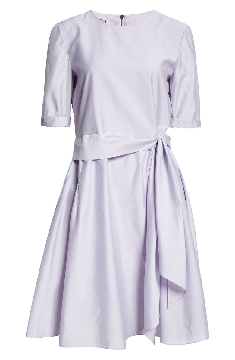Emporio Armani Muslin Faux Wrap Dress, Alternate, color, Lilac