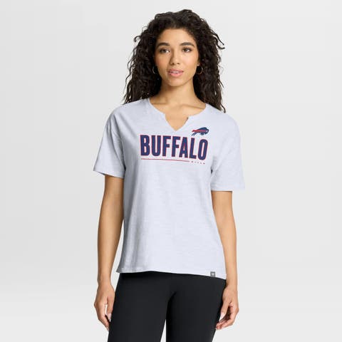 Women's Fanatics White Buffalo Bills Redzone Slub Boxy T-Shirt