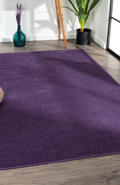 Jonathan Y Haze Solid Low-pile Area Rug In Purple