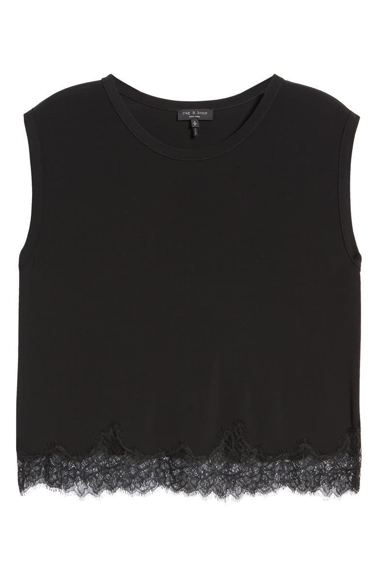 rag & bone Lace Trim Muscle Tank, Alternate, color,