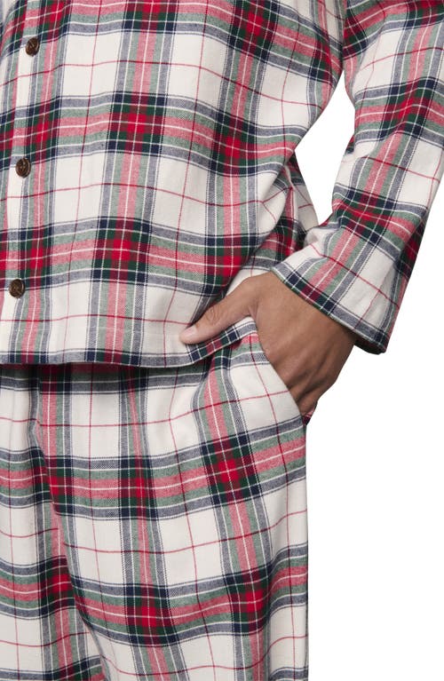 Eberjey Plaid Cotton Flannel Pajamas In Red