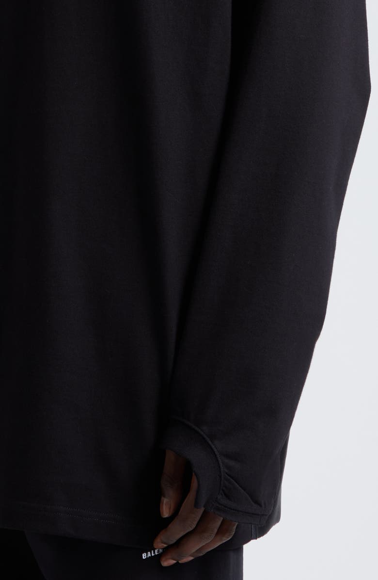 Balenciaga Infinity Logo Oversize Deconstructed Mixed Media Hoodie, Alternate, color,