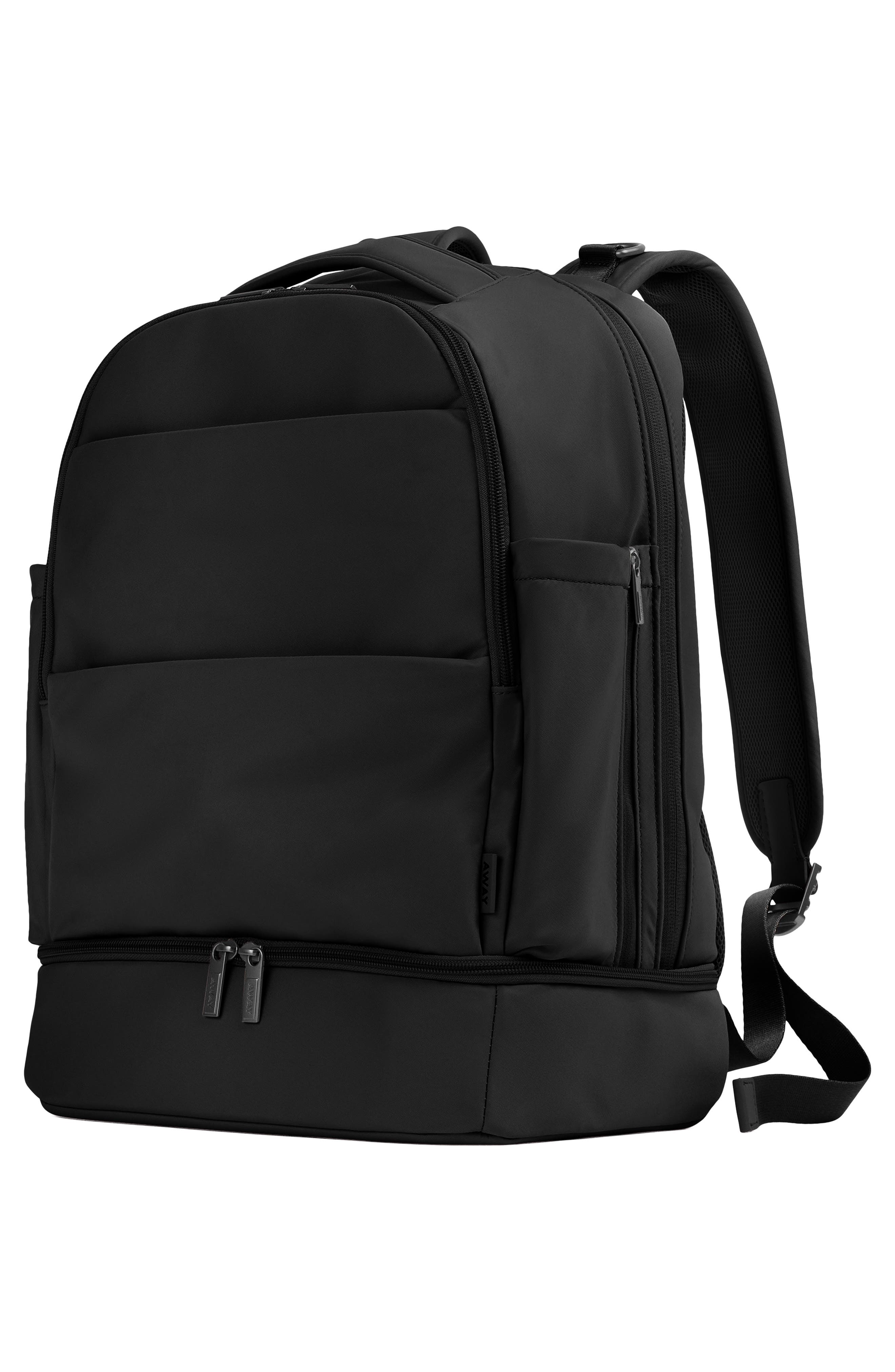 Away The Double Diaper Backpack, Alternate, color, Jet Black