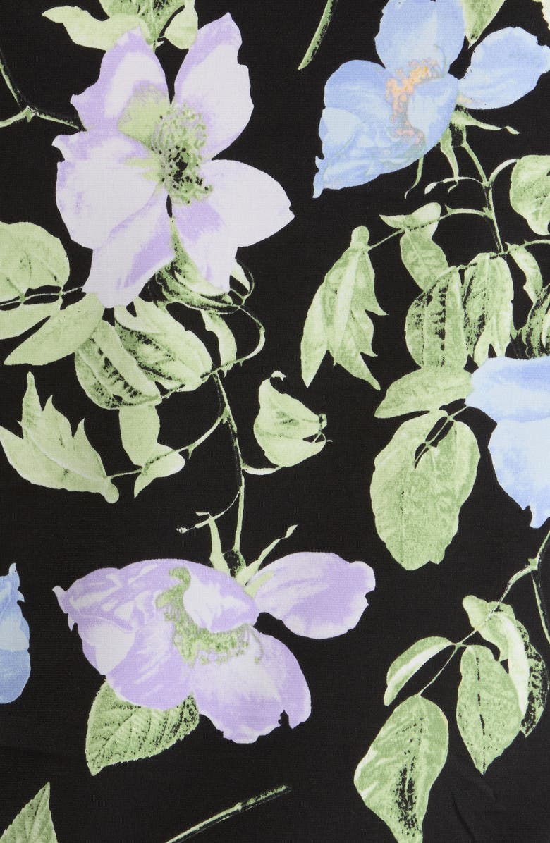 KASPER Cowl Neck Cap Sleeve Top, Alternate, color, Black Multi