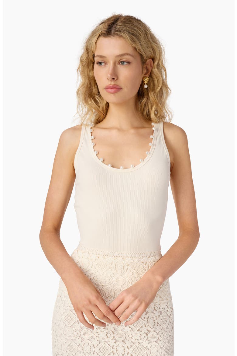 Perrie Faux Pearl Rib Tank, Alternate, color, CERAMIC