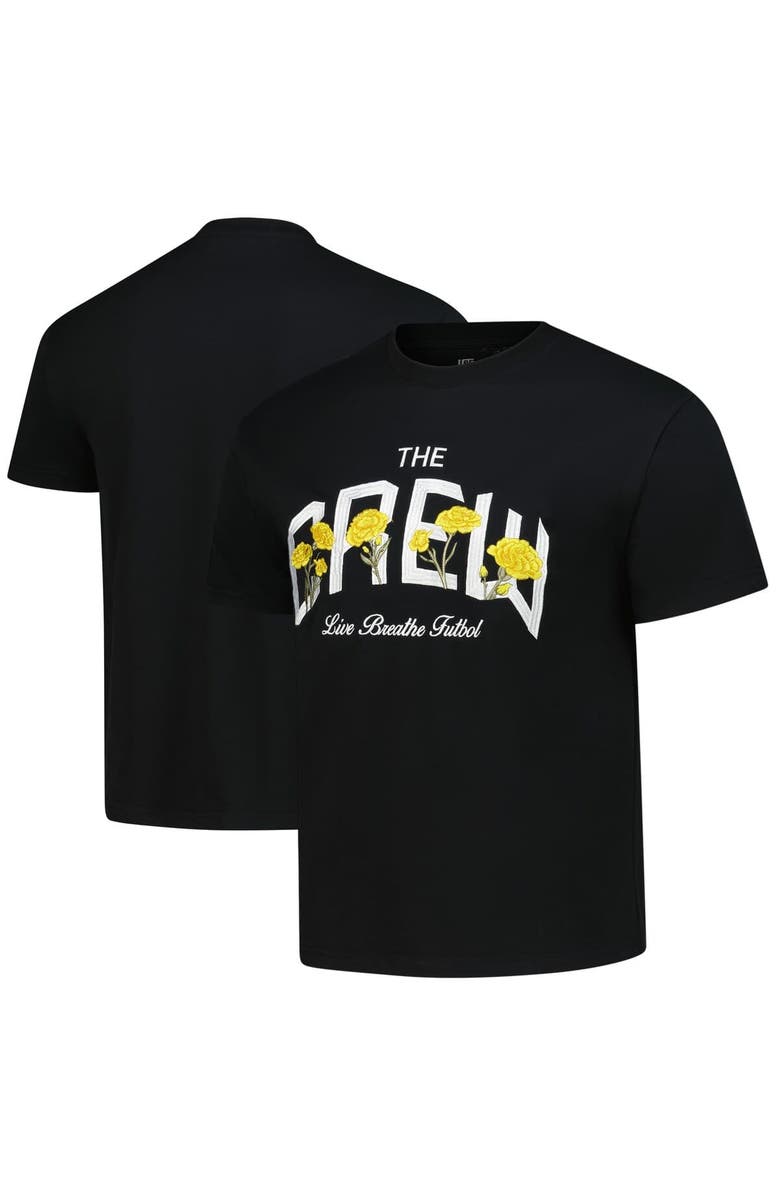 Live Breathe Futbol Unisex Live Breathe Futbol Black Columbus Crew Floral T-Shirt, Alternate, color, Black