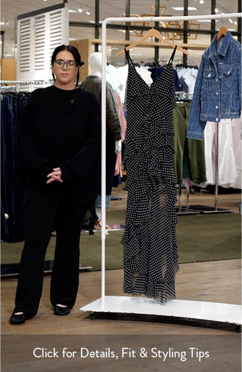 Laverne Lace Up Back Asymmetric Ruffle Maxi Dress, sales video thumbnail