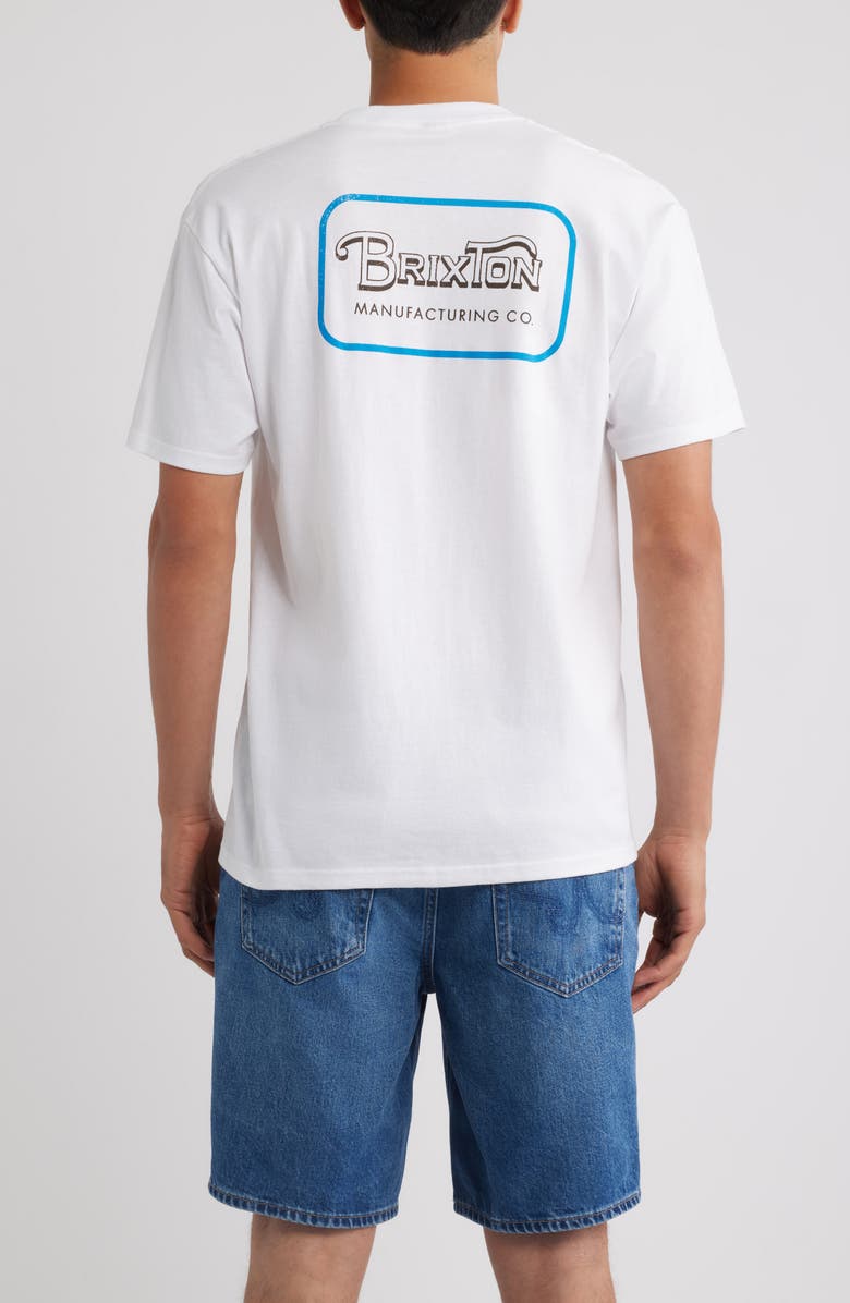 Brixton Grade Graphic T-Shirt, Alternate, color, White/Washed Black/Medium Blue