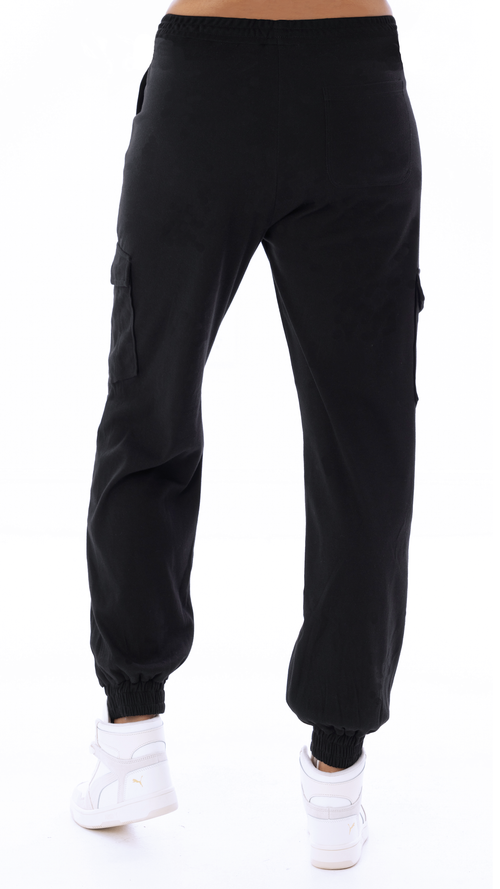 Dai Moda Dm Core Cargo Jogger In Black